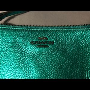 Coach Crossbody Teal Metallic